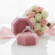 2.0 Ct Pink & Clear Diamond Option Bridal Engagement Ring-Black Diamonds New York