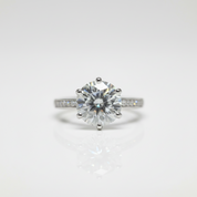 2 Carat Round Cut D Color Diamond Option Engagement Ring-Black Diamonds New York