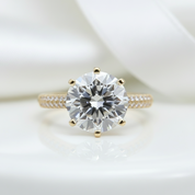 2 Carat Round Cut D Color Diamond Engagement Ring-Black Diamonds New York