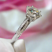 2 Carat Round Cut Diamond Star Queen Engagement Ring-Black Diamonds New York