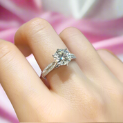 2 Carat Round Cut Diamond Star Queen Engagement Ring-Black Diamonds New York