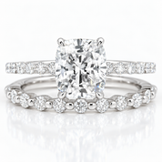 2.0 Carat Cushion Cut Diamond Option Ring Set-Black Diamonds New York