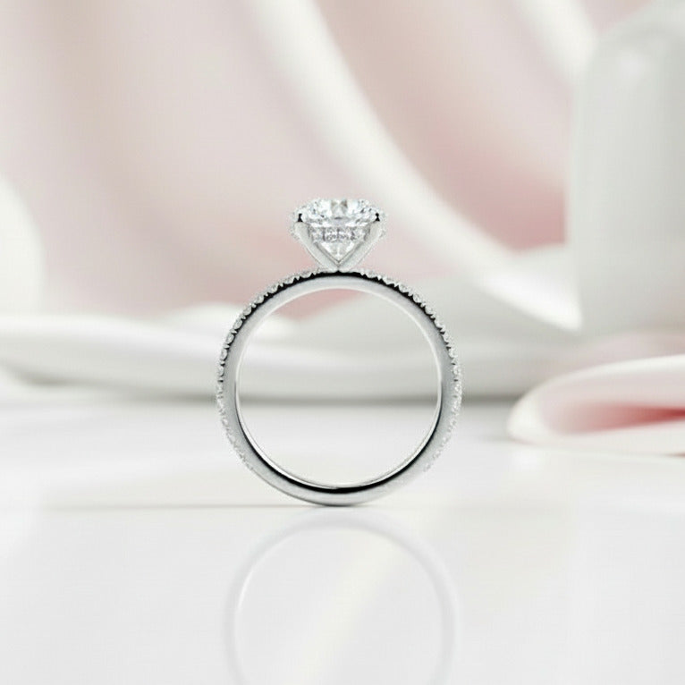 2.0 Ct Diamond Hidden Halo Engagement Ring-Black Diamonds New York