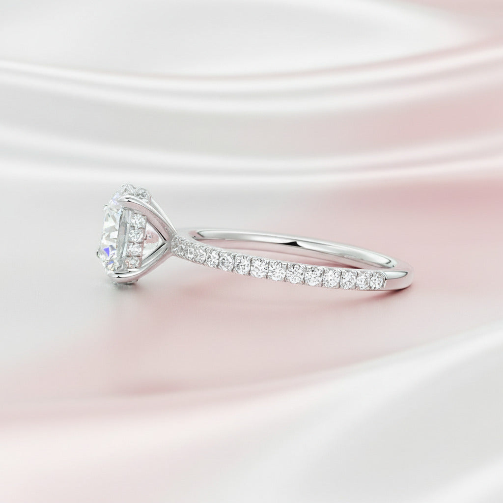 2.0 Ct Diamond Hidden Halo Engagement Ring-Black Diamonds New York