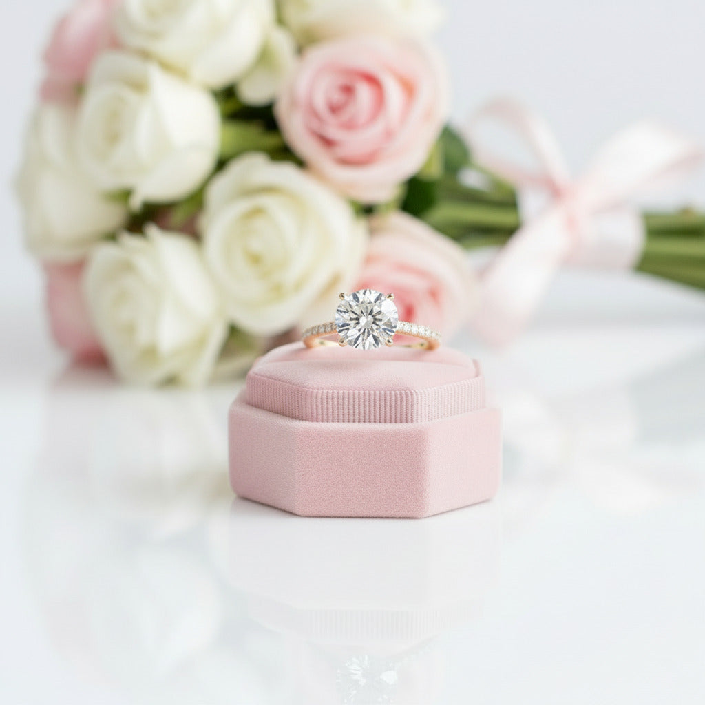 2.0 Ct Diamond Hidden Halo Engagement Ring-Black Diamonds New York