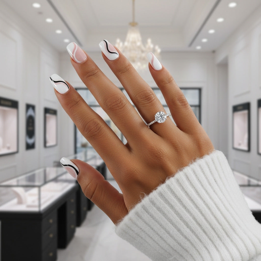 2.0 Ct Diamond Hidden Halo Engagement Ring-Black Diamonds New York