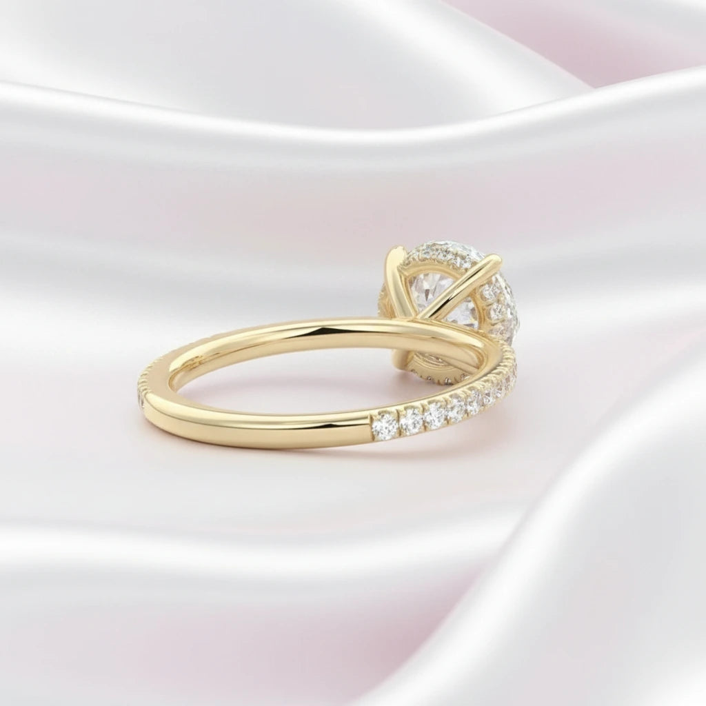 2.0 Ct Diamond Hidden Halo Engagement Ring-Black Diamonds New York