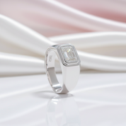 2.0 Ct Emerald-cut Diamond Men's Ring
