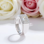 2.0 Ct Emerald-cut Diamond Men's Ring-Black Diamonds New York