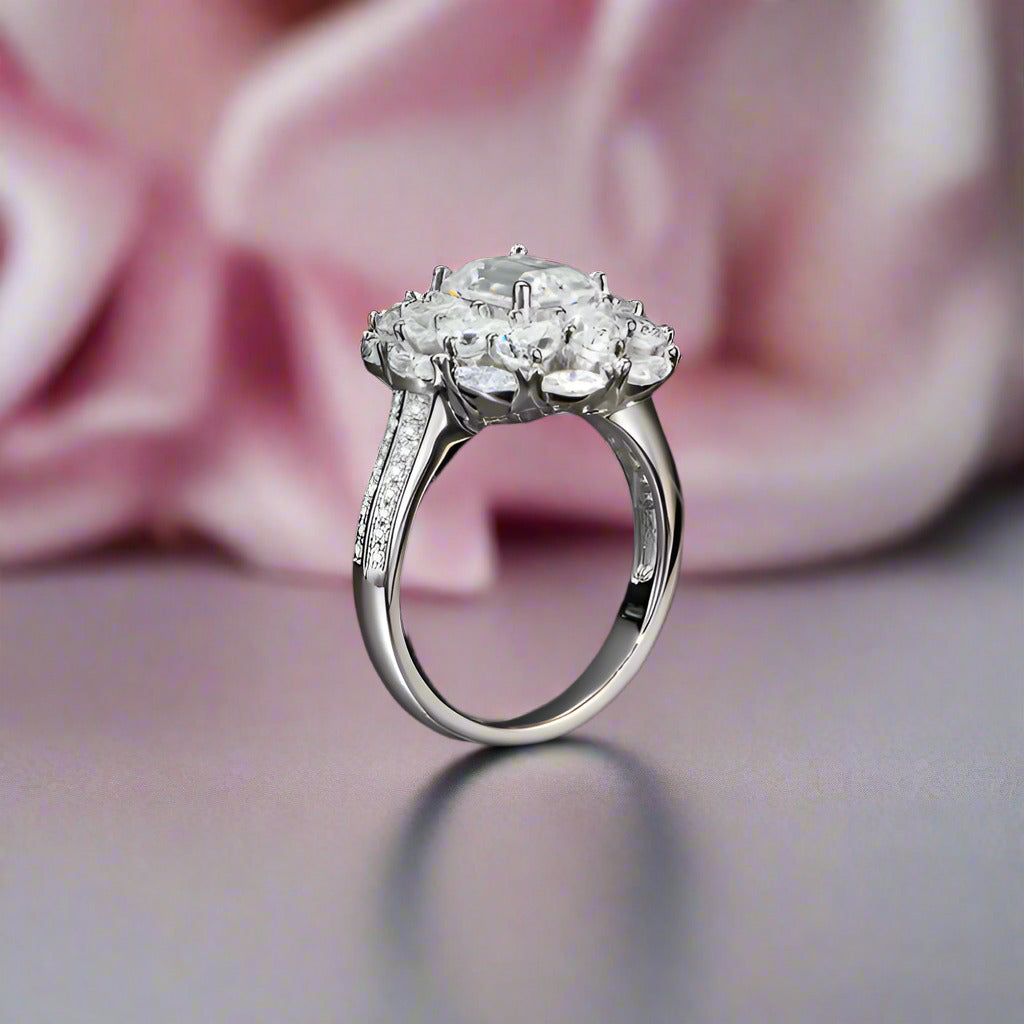 2.0 Ct Emerald-cut Diamond Vintage Engagement Ring-Black Diamonds New York