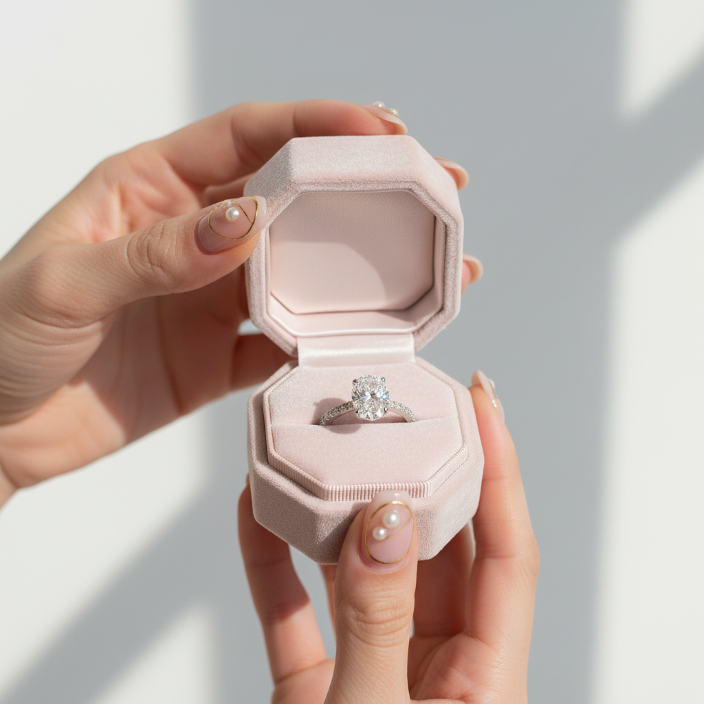 2.0 Ct Oval Cut Diamond Engagement Ring-Black Diamonds New York