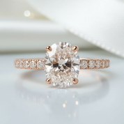 2.0 Ct Oval Cut Diamond Engagement Ring-Black Diamonds New York