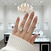 2.0 Ct Oval Cut Diamond Engagement Ring-Black Diamonds New York