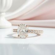 2.0 Ct Oval Cut Diamond Engagement Ring-Black Diamonds New York