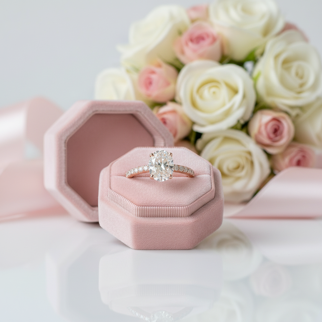 2.0 Ct Oval Cut Diamond Engagement Ring-Black Diamonds New York