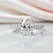 2.0 Ct Oval Cut Diamond Engagement Ring-Black Diamonds New York