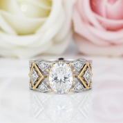 2.0 Ct Oval Cut Diamond Engagement Ring-Black Diamonds New York