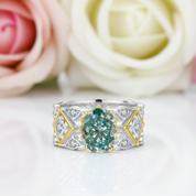 2.0 Ct Oval Cut Diamond Engagement Ring-Black Diamonds New York