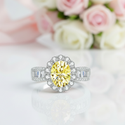 2.0 Ct Oval Cut Diamond Halo White Gold Engagement Ring-Black Diamonds New York