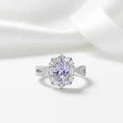 2.0 Ct Oval Cut Red Diamond Option Engagement Ring-Black Diamonds New York