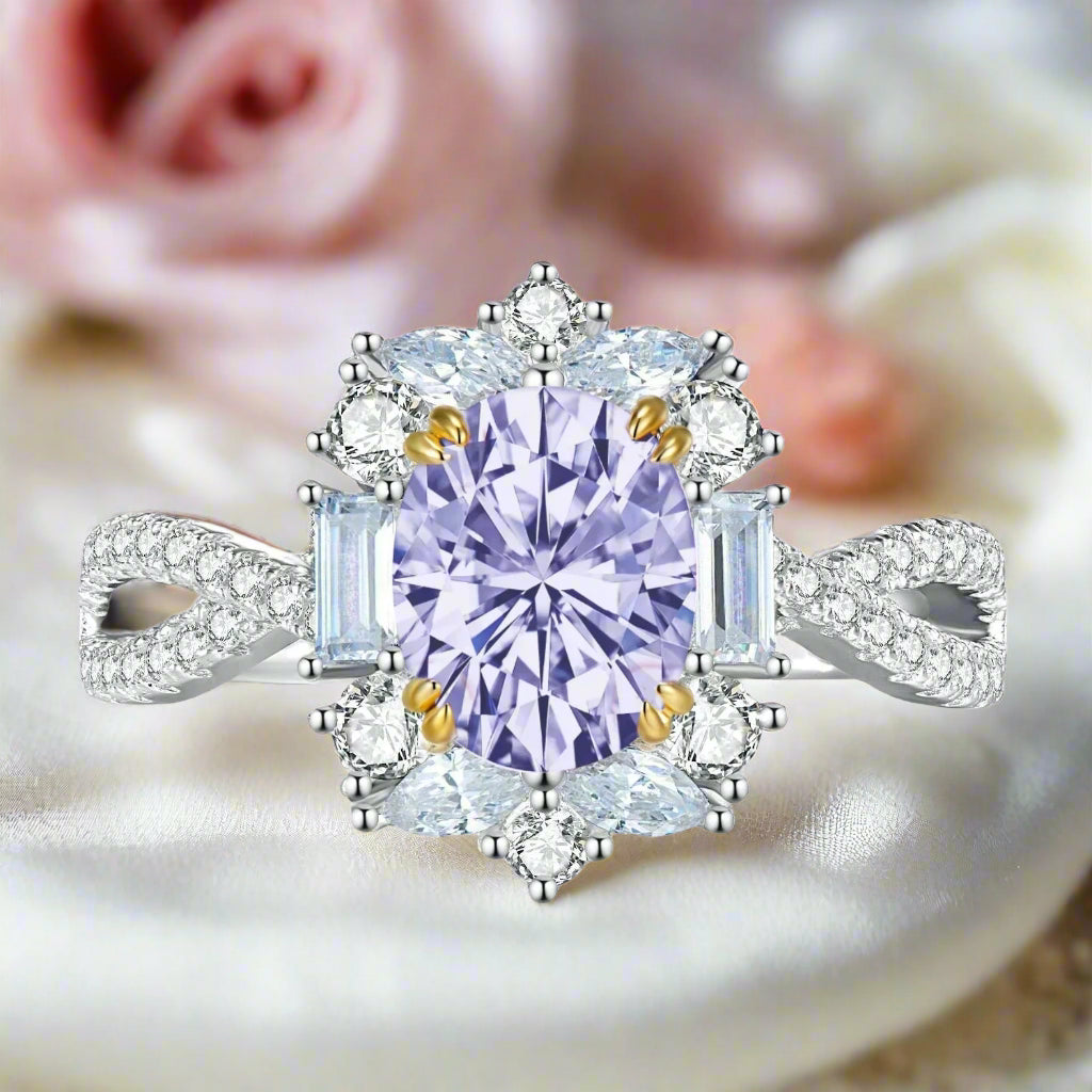 2.0 Ct Oval Cut Red Diamond Engagement Ring-Black Diamonds New York