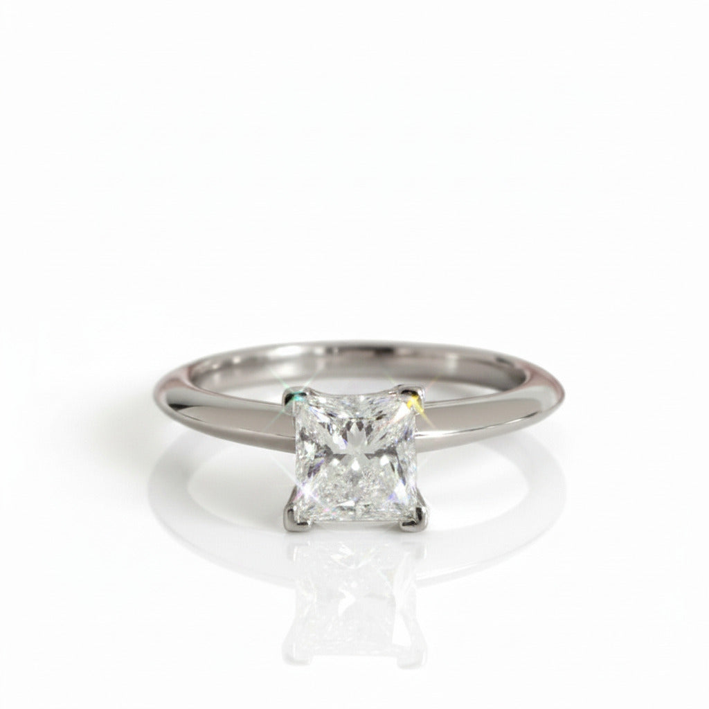 2.0 Ct Princess Cut Diamond Option Engagement Ring-Black Diamonds New York