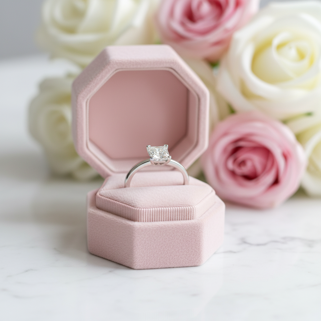 2.0 Ct Princess Cut Diamond Engagement Ring-Black Diamonds New York