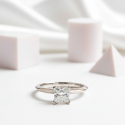 2.0 Ct Princess Cut Diamond Engagement Ring-Black Diamonds New York