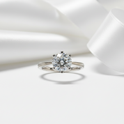 2.0 Ct Round Cut D Color Diamond Dewdrop Engagement Ring-Black Diamonds New York