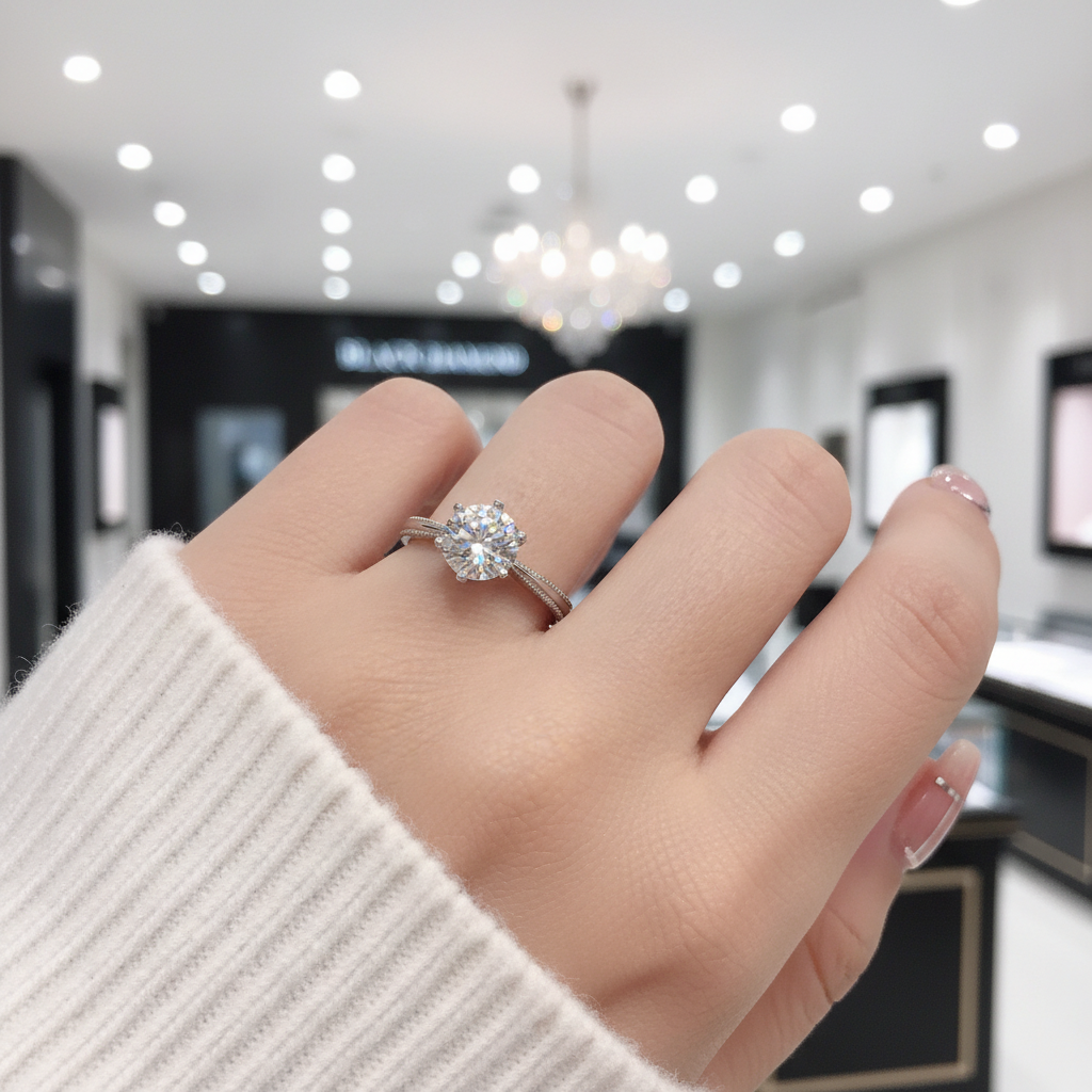 2.0 Ct Round Cut D Color Diamond Option Dewdrop Engagement Ring-Black Diamonds New York