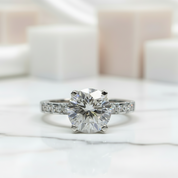 2.0 Ct Round Cut Diamond Engagement Ring-Black Diamonds New York