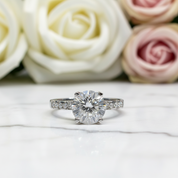 2.0 Ct Round Cut Diamond Engagement Ring-Black Diamonds New York