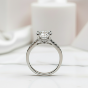 2.0 Ct Round Cut Diamond Engagement Ring-Black Diamonds New York