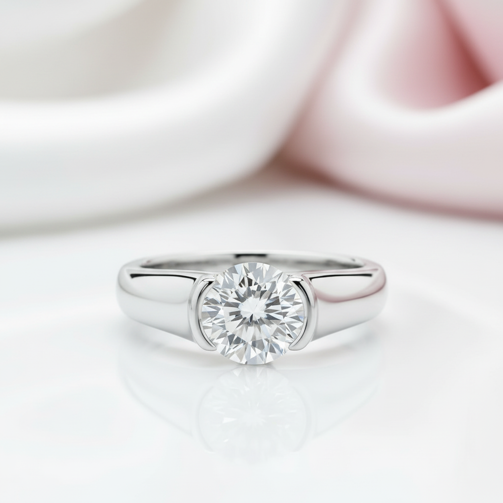 2.0 Ct Round Cut Diamond Option Engagement Ring-Black Diamonds New York