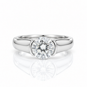 2.0 Ct Round Cut Diamond Option Engagement Ring-Black Diamonds New York