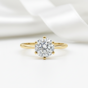 2.0 Ct Round Cut Diamond Option Solitaire Engagement Ring-Black Diamonds New York