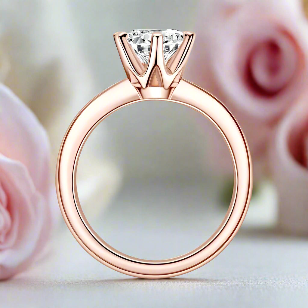 2.0 Ct Round Cut Diamond Solitaire Engagement Ring-Black Diamonds New York