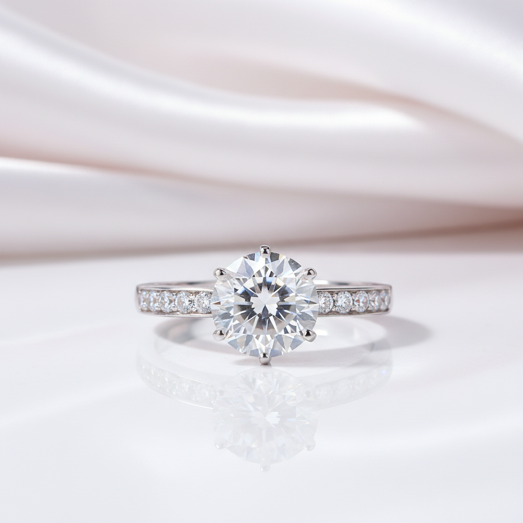 2.0 Ct Round Diamond Option Engagement Ring Set-Black Diamonds New York