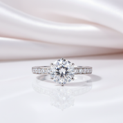 2.0 Ct Round Diamond Option Engagement Ring Set-Black Diamonds New York