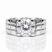 2.0 Ct VVS1 Grade Diamond Option Men's Ring-Black Diamonds New York