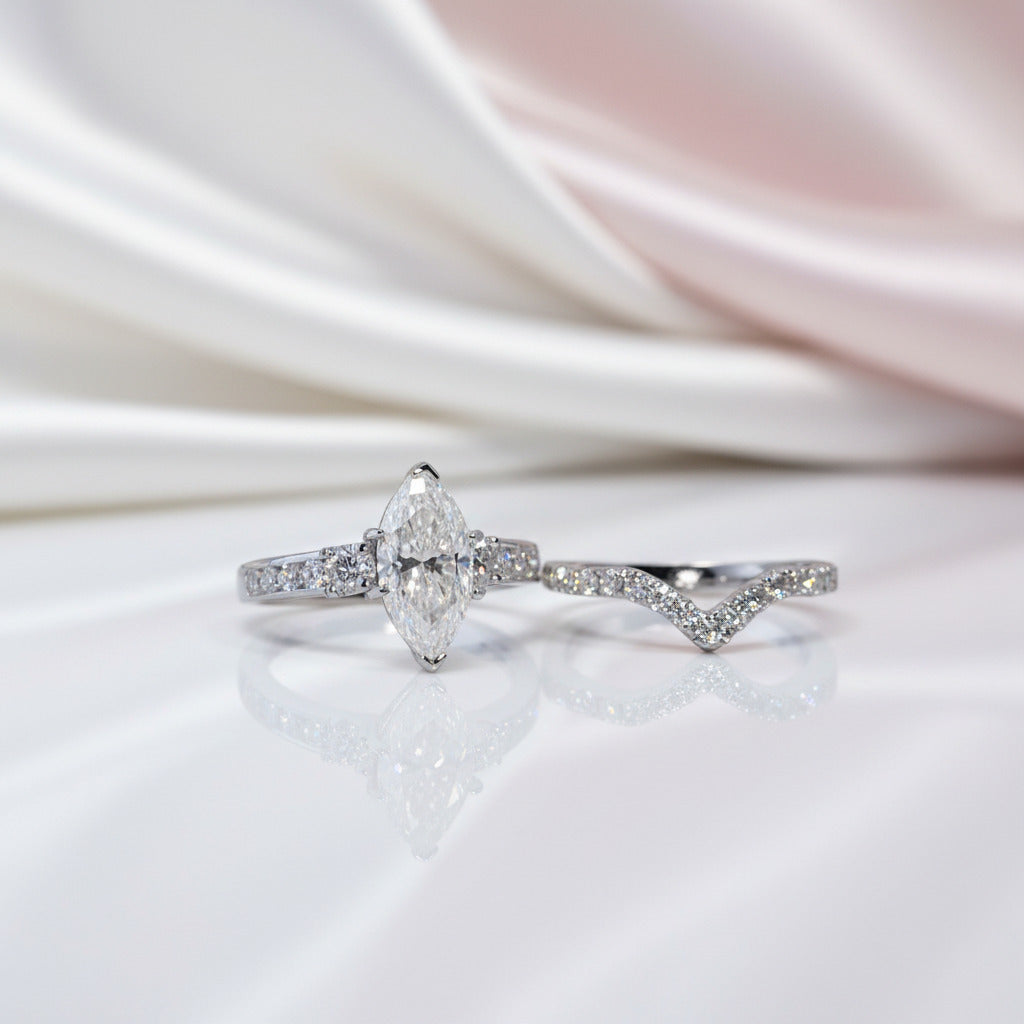 2.0 Ctw Diamond Option Stackable Engagement Ring Set-Black Diamonds New York