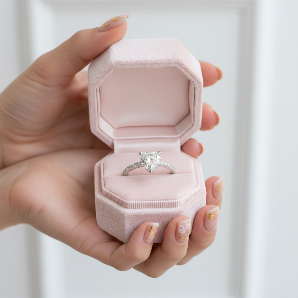 2.0ct Heart-cut Diamond Option Engagement Ring-Black Diamonds New York