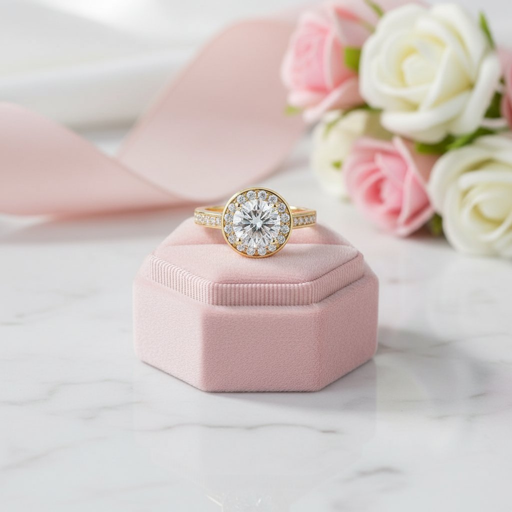 2.0ct Round Cut Diamond Option 14k Yellow Gold Overlay Engagement Ring-Black Diamonds New York