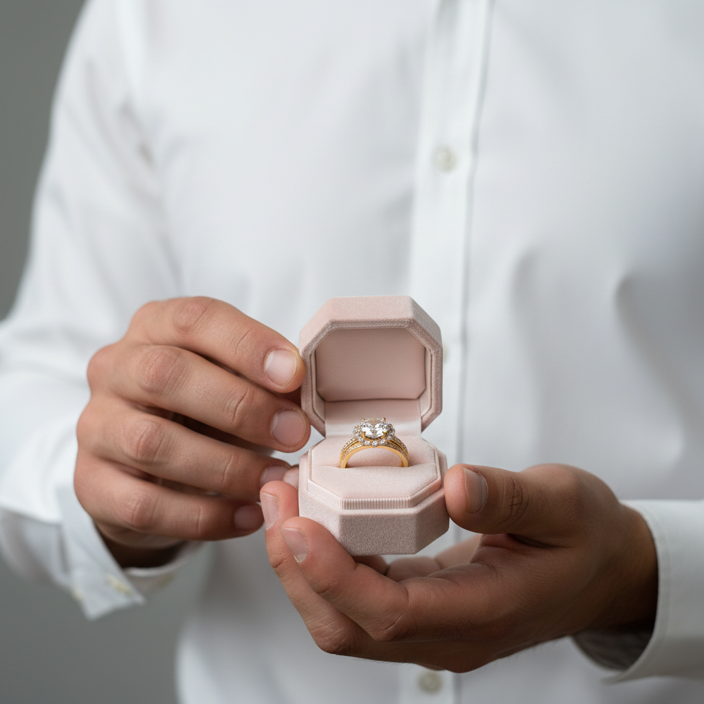 2.0ct Round Cut Diamond Halo Engagement Ring Set-Black Diamonds New York