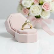 2.0ct Round Cut Diamond Halo Engagement Ring Set-Black Diamonds New York