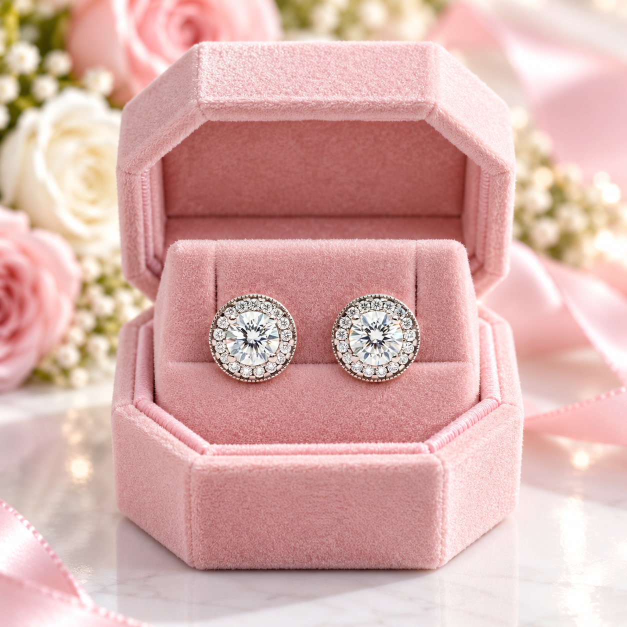 2.4 Ctw Round Diamond Option Vintage Stud Earrings-Black Diamonds New York