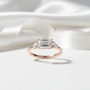 2.5 Carat Emerald Cut Three Stone Engagement Ring-Black Diamonds New York