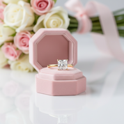 2.5 Carat Princess Cut Yellow Gold Ring Set-Black Diamonds New York