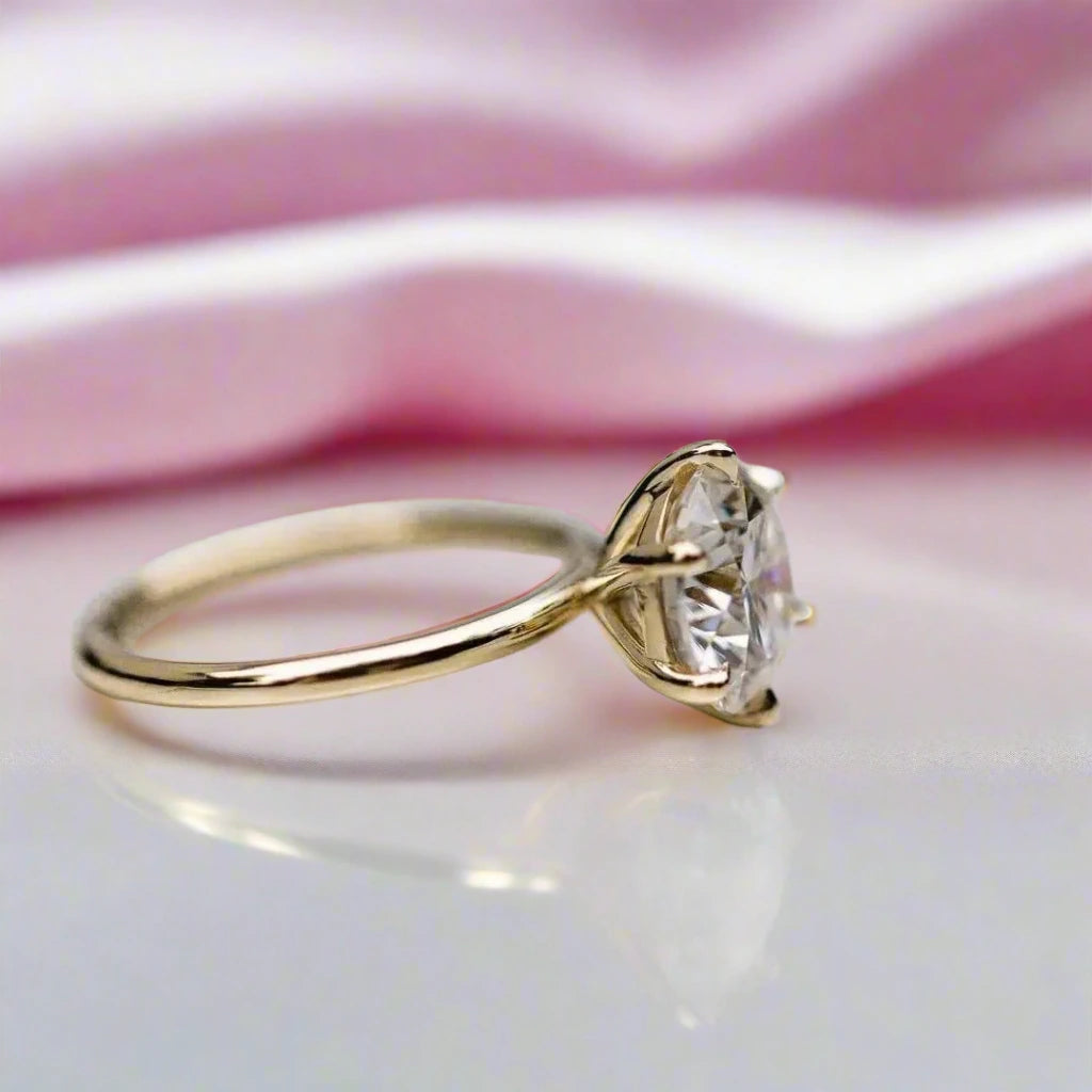 2.5 Ct Brilliant Round Cut Diamond Engagement Ring-Black Diamonds New York