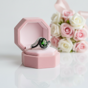2.5 Ct Chrome Diopside Spinel Engagement Ring-Black Diamonds New York